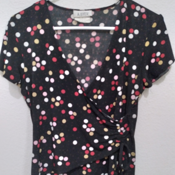 A. Byer women's wrap top, size large (blue bin) - Picture 1 of 4